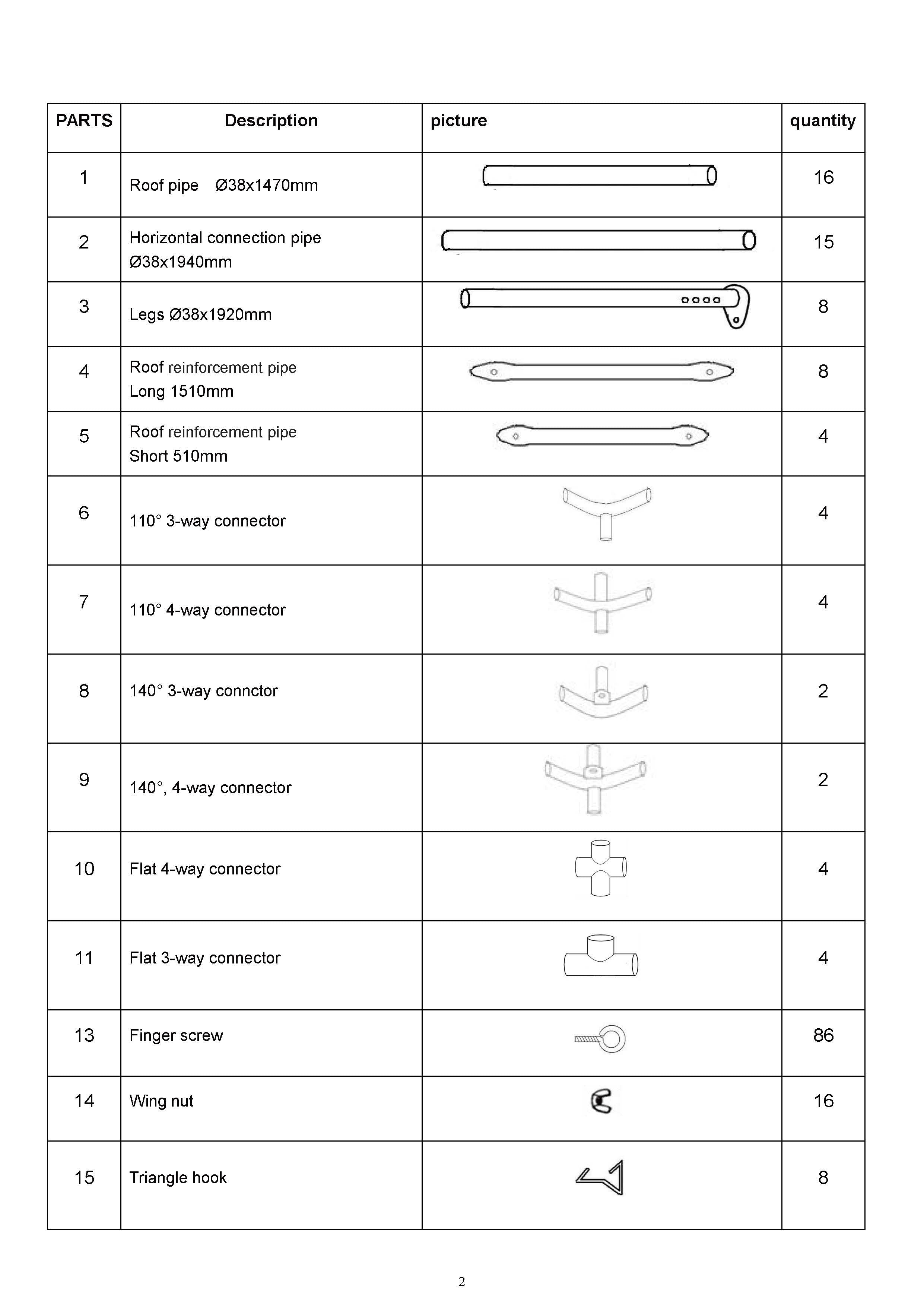 American Phoenix 40x20 Party Tent Accessories - for Ruth Edward