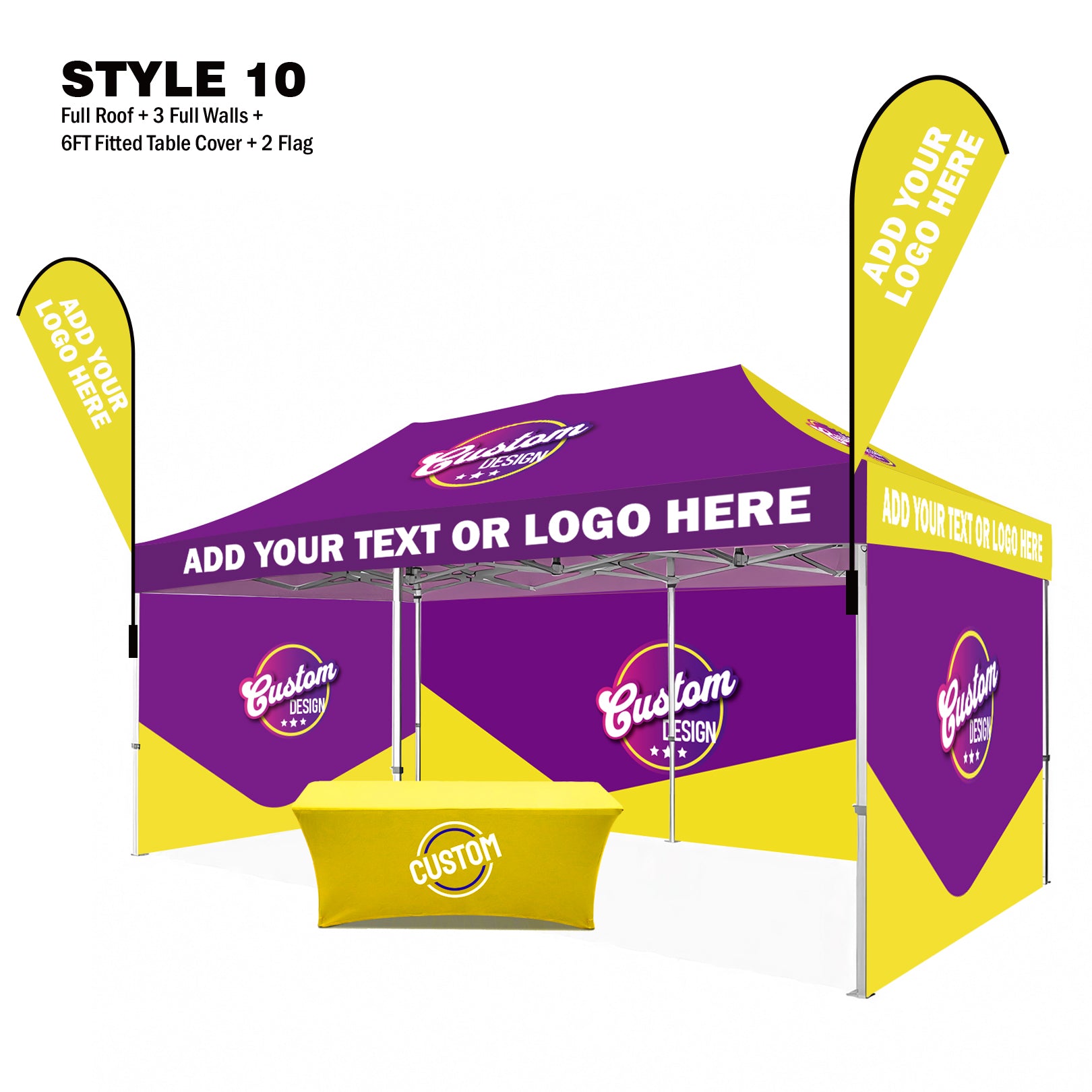 American Phoenix 10 x 20 Custom Canopy with Your Logo Graphics