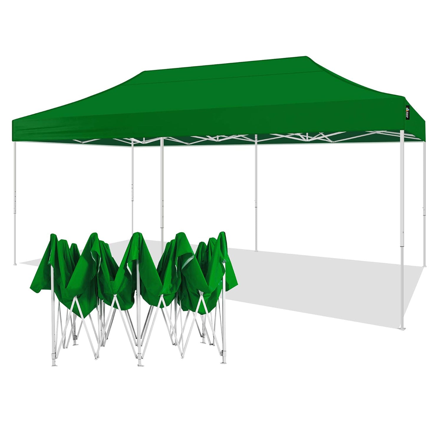 10x20 Pop Up Tent Green Side Walls - American Phoenix