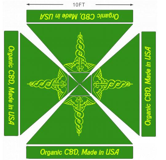 American Phoenix 10 x 10 Custom Canopy with Your Logo Graphics - American Phoenix