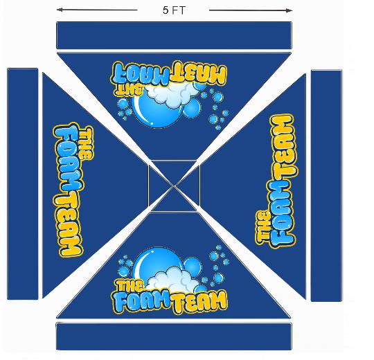 American Phoenix 5 x 5 Custom Canopy with Your Logo Graphics - American Phoenix