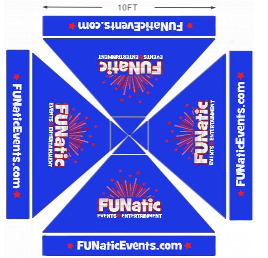 American Phoenix 10 x 10 Custom Canopy with Your Logo Graphics - American Phoenix