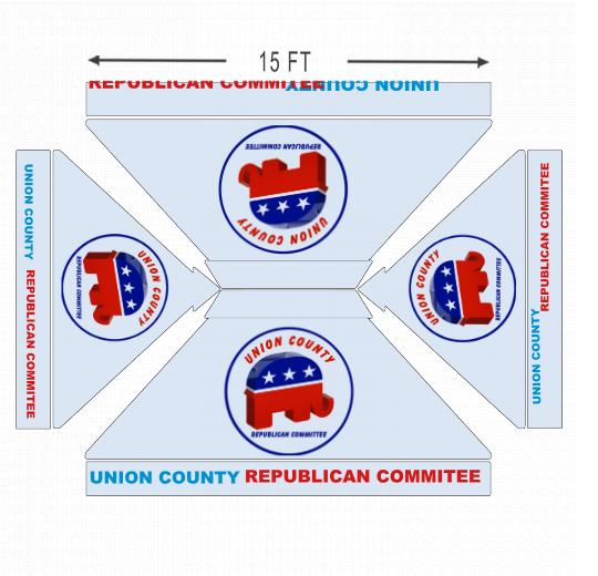 American Phoenix 10 x 15 Custom Canopy with Your Logo Graphics - American Phoenix