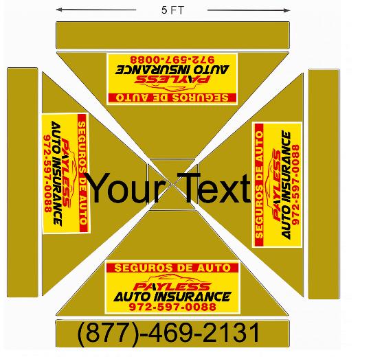 American Phoenix 5 x 5 Custom Canopy with Your Logo Graphics - American Phoenix