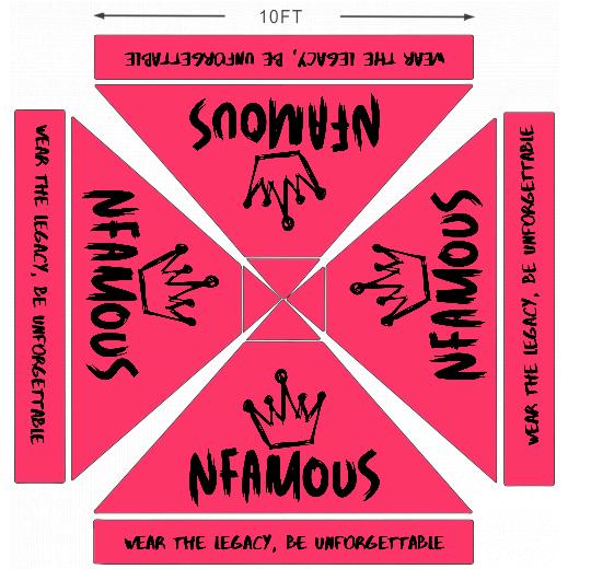 American Phoenix 10 x 10 Custom Canopy with Your Logo Graphics - American Phoenix