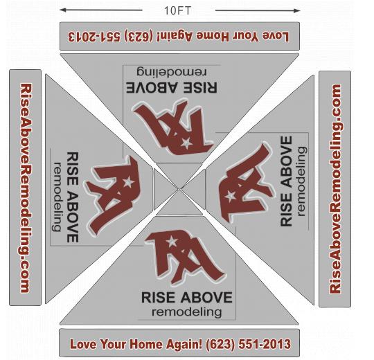 American Phoenix 10 x 10 Custom Canopy with Your Logo Graphics