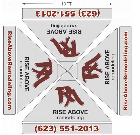 American Phoenix 10 x 10 Custom Canopy with Your Logo Graphics