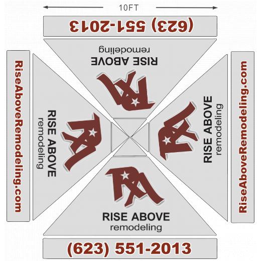 American Phoenix 10 x 10 Custom Canopy with Your Logo Graphics