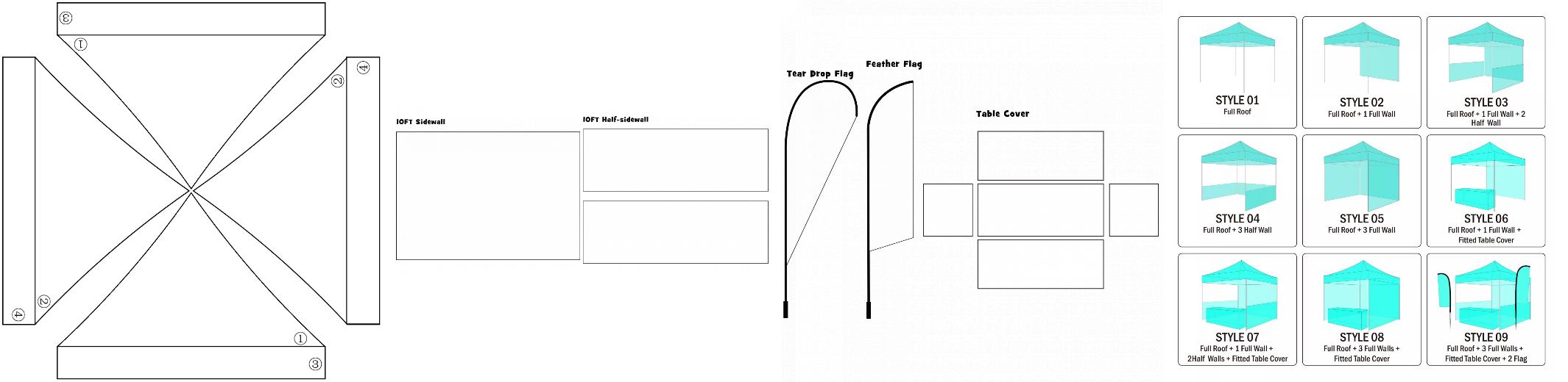American Phoenix 10 x 10 Custom Canopy with Your Logo Graphics