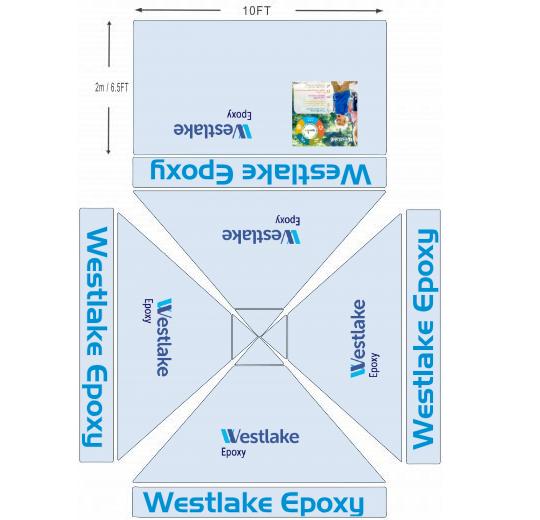 American Phoenix 10 x 10 Custom Canopy with Backdrop