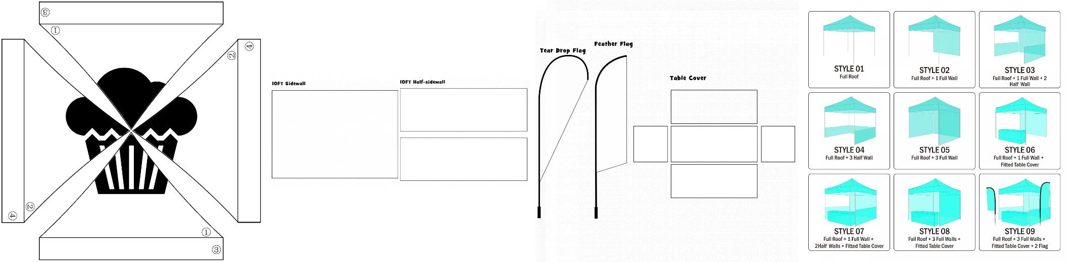 American Phoenix 10 x 10 Custom Canopy with Your Logo Graphics