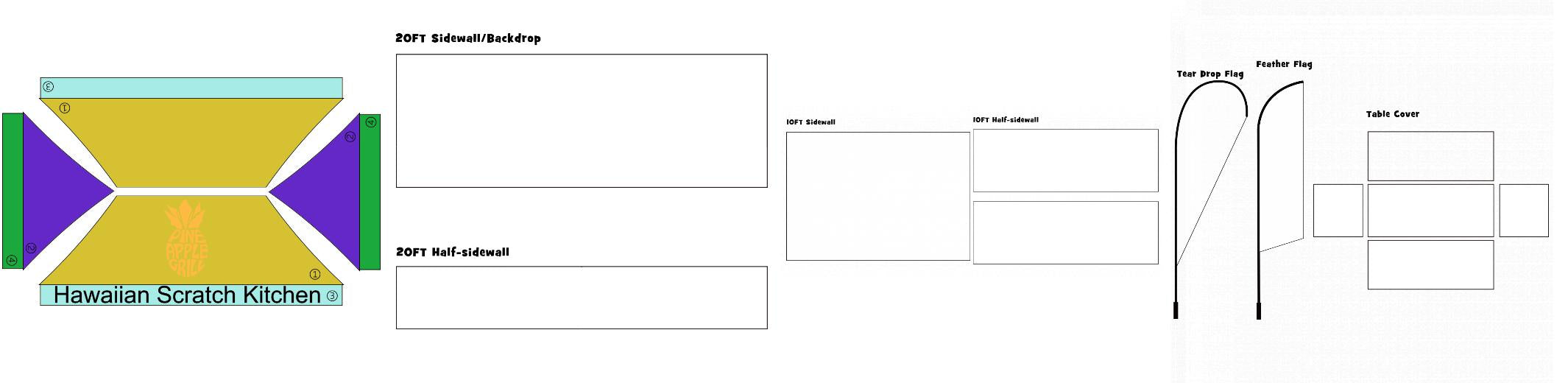 American Phoenix 10 x 20 Custom Canopy with Your Logo Graphics