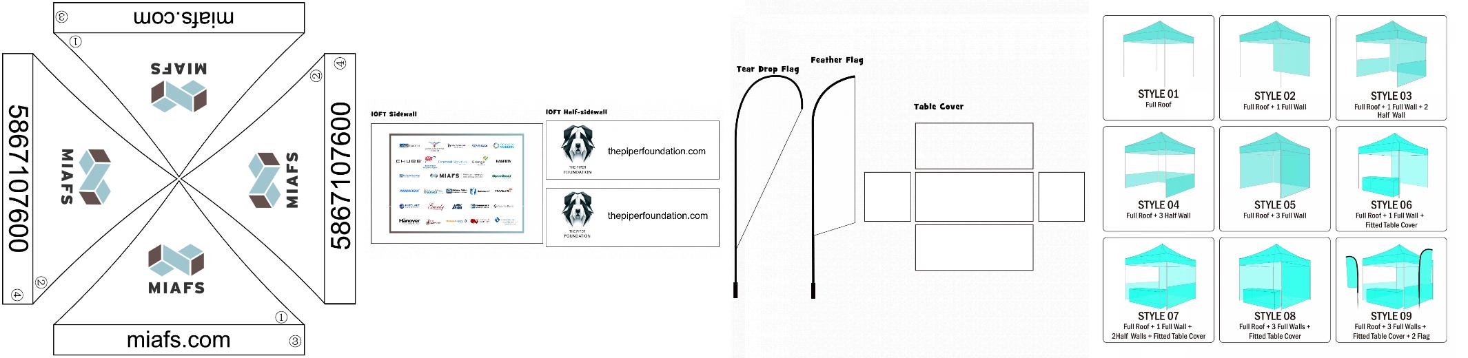 American Phoenix 10 x 10 Custom Canopy with Your Logo Graphics
