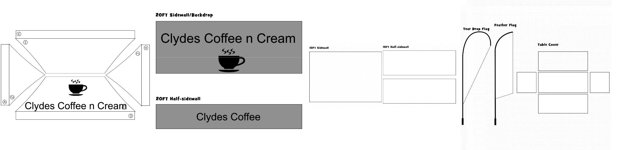 American Phoenix 10 x 20 Custom Canopy with Your Logo Graphics