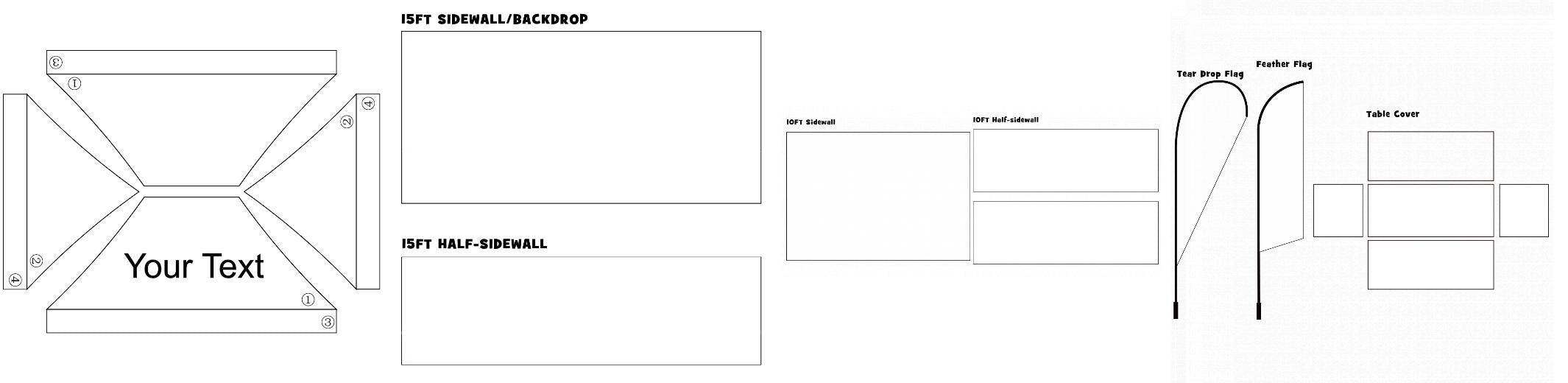 American Phoenix 10 x 15 Custom Canopy with Your Logo Graphics