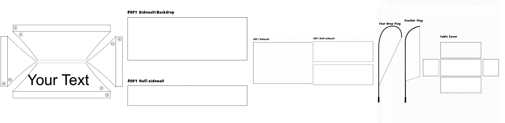 American Phoenix 10 x 20 Custom Canopy with Your Logo Graphics