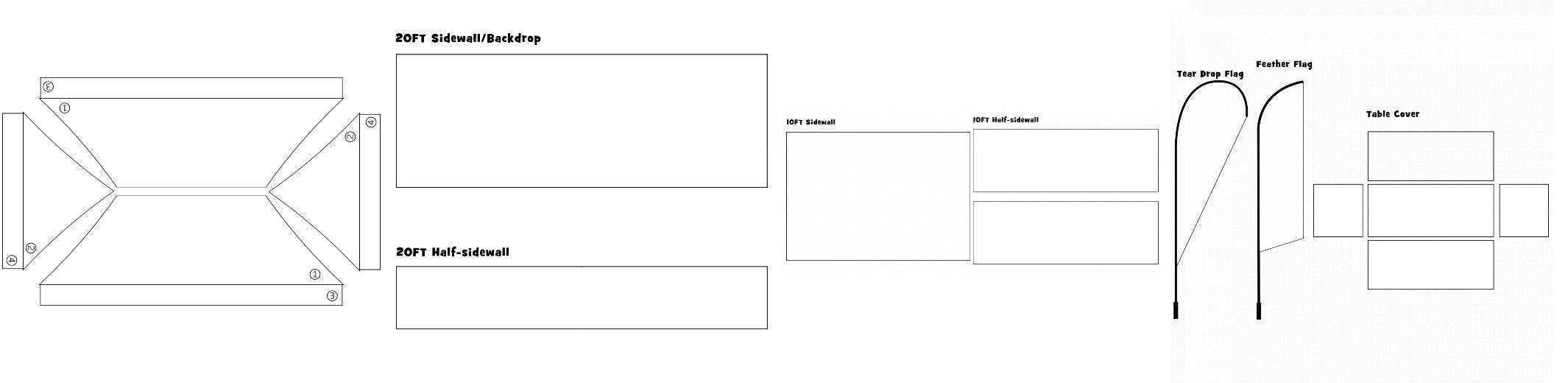 American Phoenix 10 x 20 Custom Canopy with Your Logo Graphics