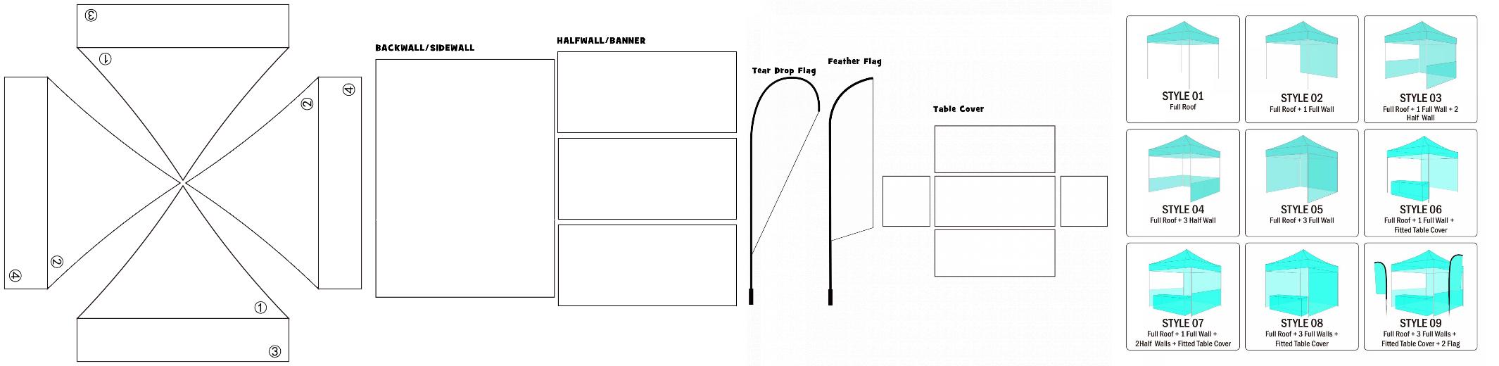 American Phoenix 5 x 5 Custom Canopy with Your Logo Graphics