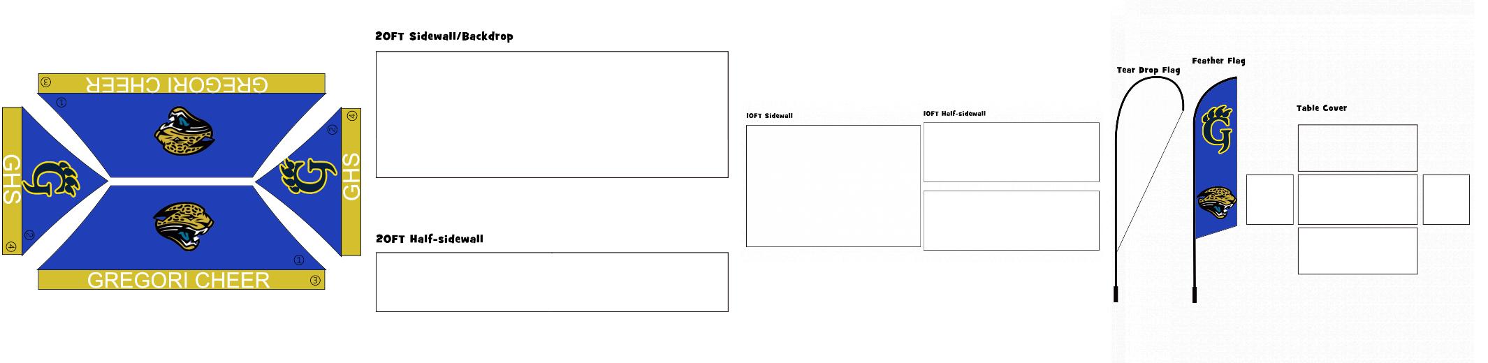 American Phoenix 10 x 20 Custom Canopy with Your Logo Graphics