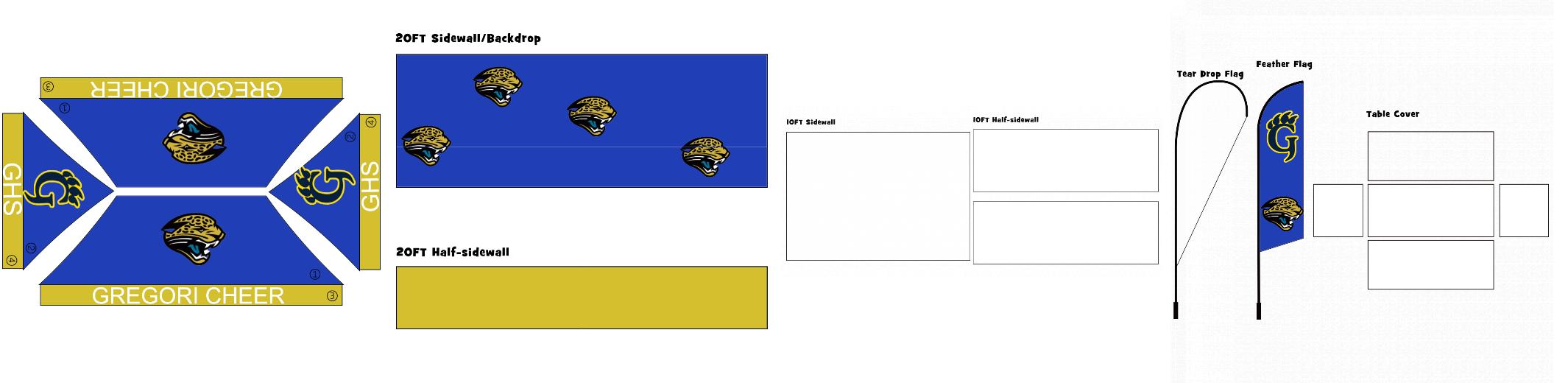 American Phoenix 10 x 20 Custom Canopy with Your Logo Graphics