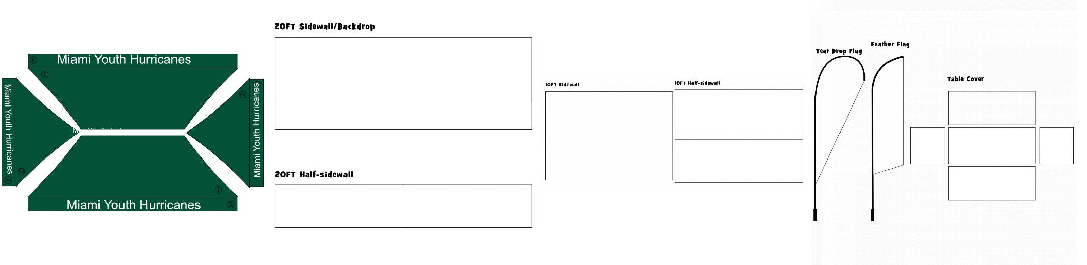 American Phoenix 10 x 20 Custom Canopy with Your Logo Graphics