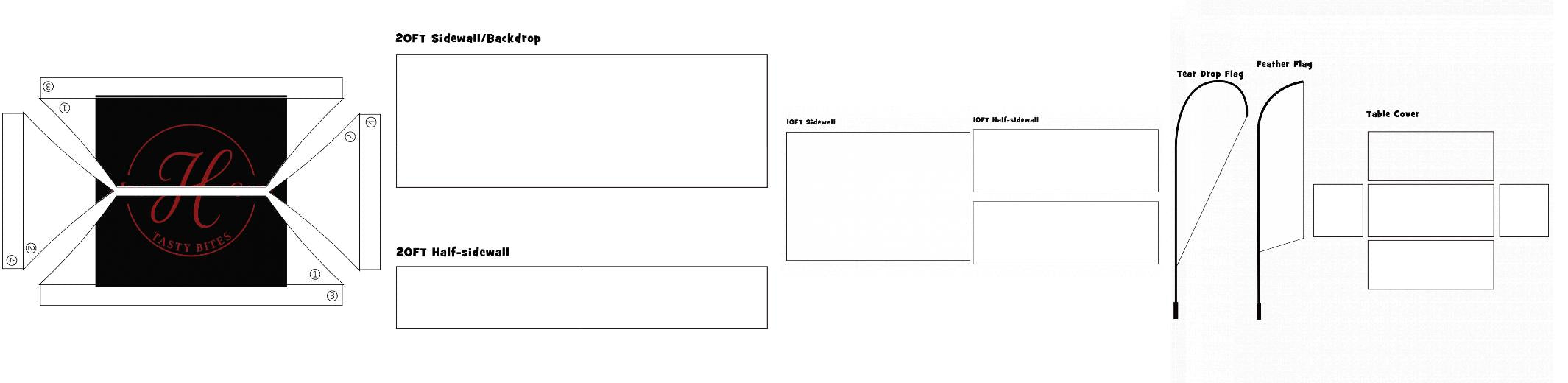 American Phoenix 10 x 20 Custom Canopy with Your Logo Graphics