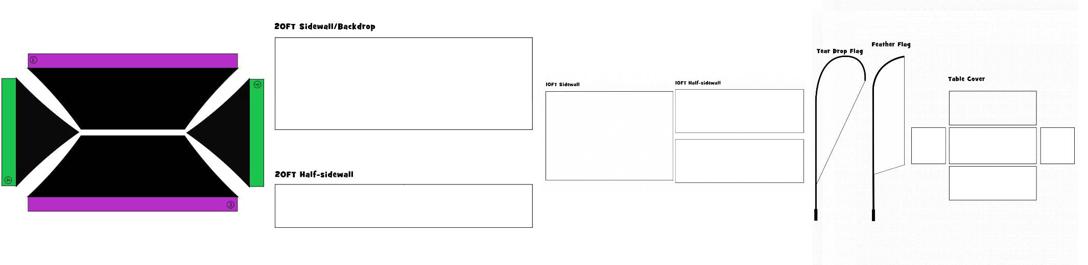 American Phoenix 10 x 20 Custom Canopy with Your Logo Graphics