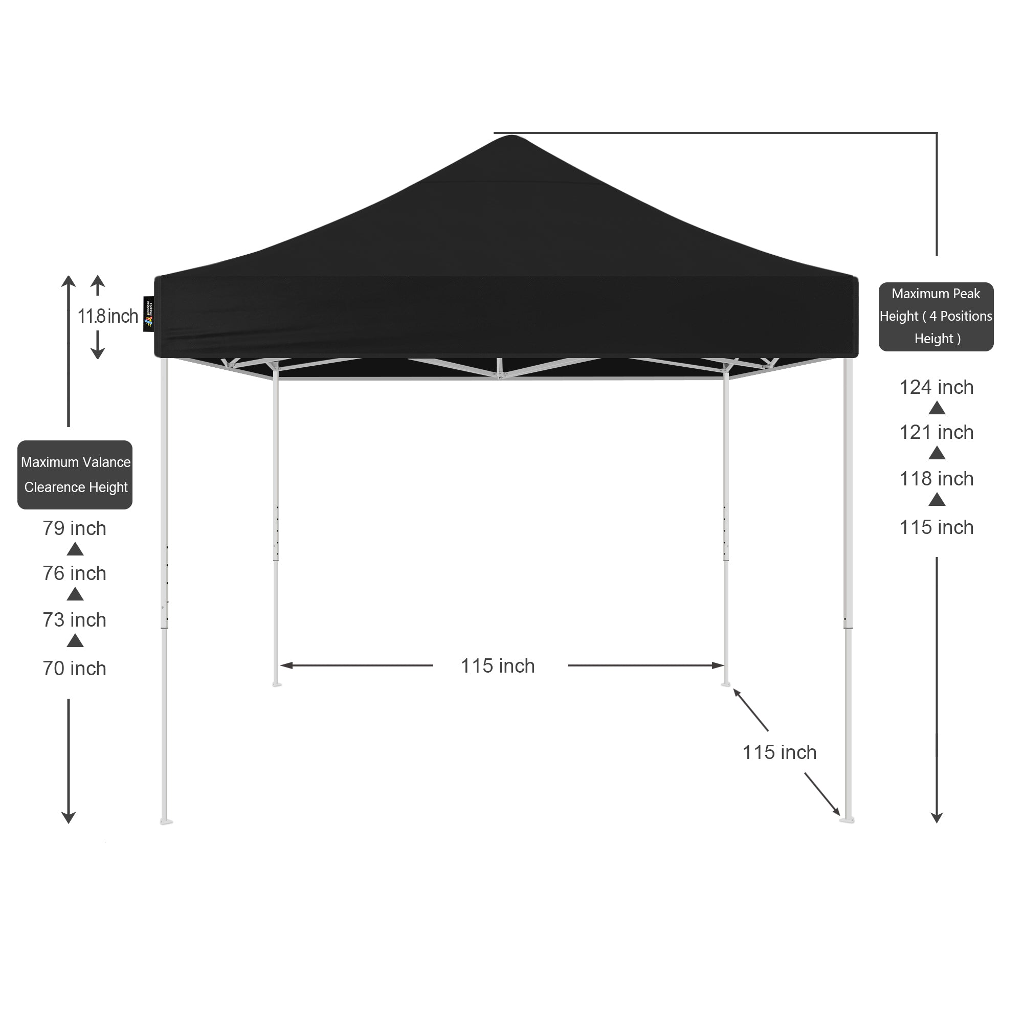 Custom Canopy Tent with Logo, 10x10 Feet Canopy Printing