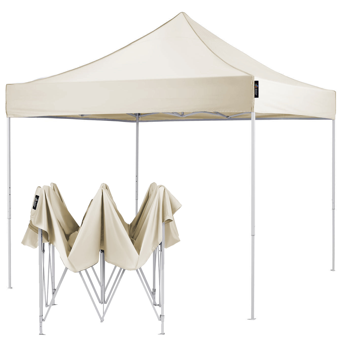 American Phoenix 10x10 Canopy Tent Pop Up Portable Instant Adjustable Outdoor Market Shelter (White Frame) - American Phoenix