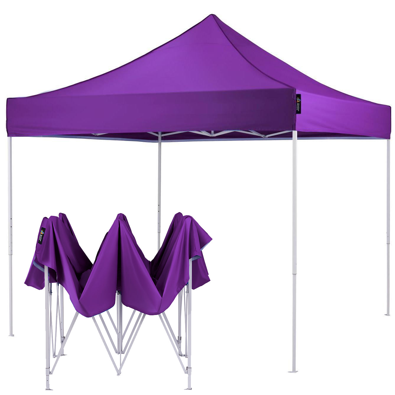 American Phoenix 10x10 Canopy Tent Pop Up Portable Instant Adjustable Outdoor Market Shelter (White Frame) - American Phoenix