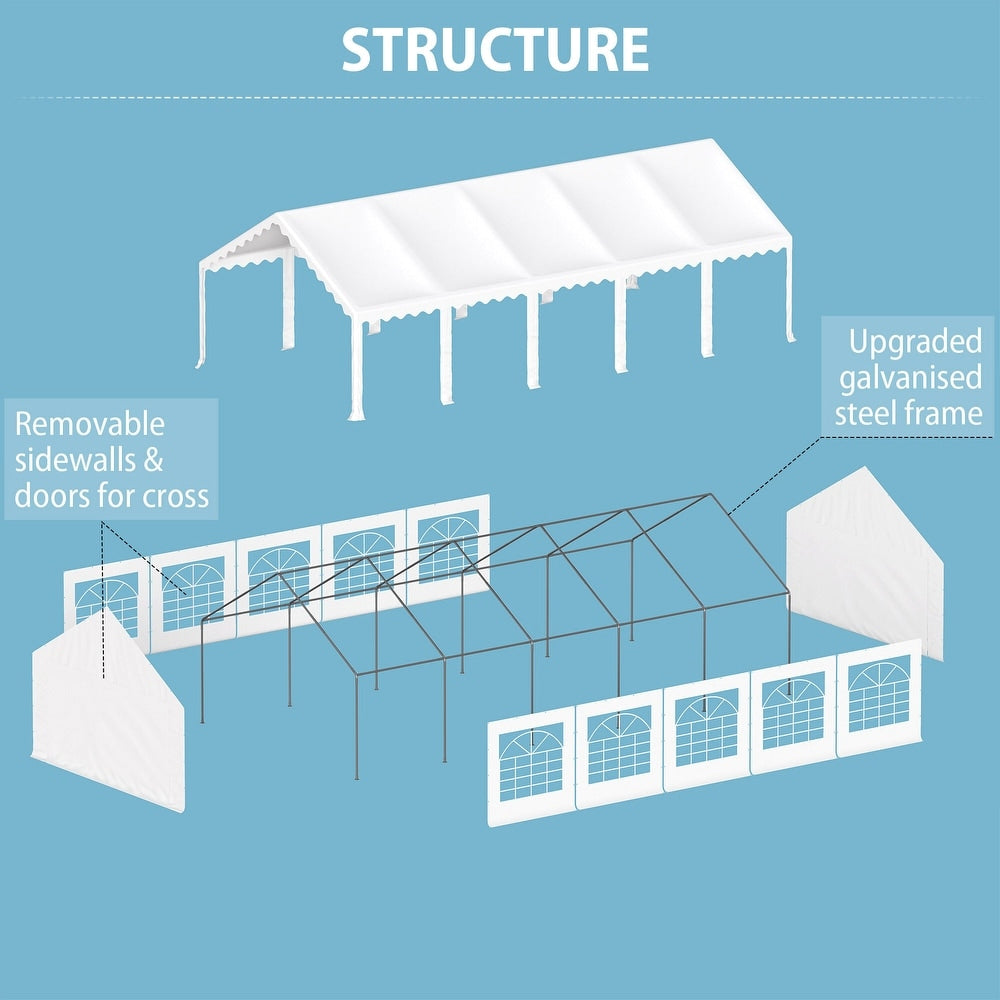 American Phoenix 16'x32' Party Tent- Blue + white - American Phoenix