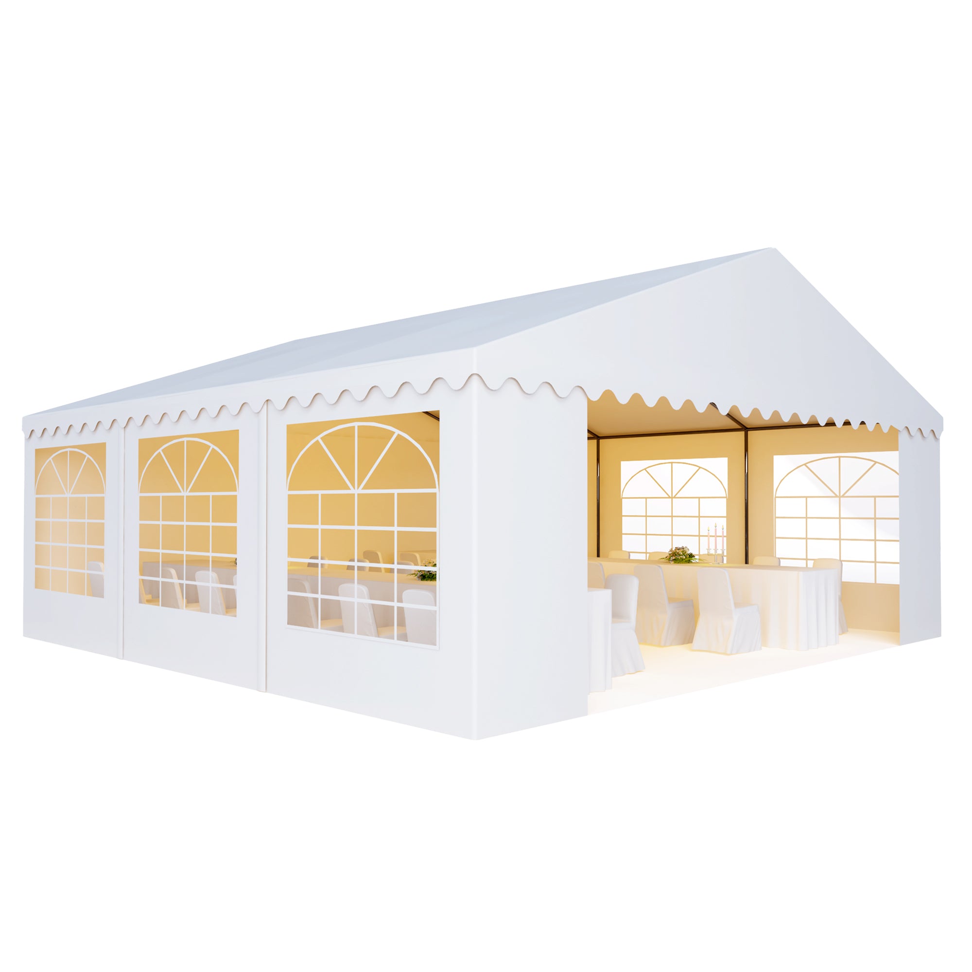 American Phoenix 20x20 white heavy-duty party tent and wedding activity tent - American Phoenix