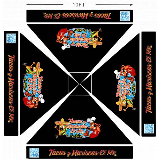 American Phoenix 10 x 10 Custom Canopy with Your Logo Graphics - American Phoenix