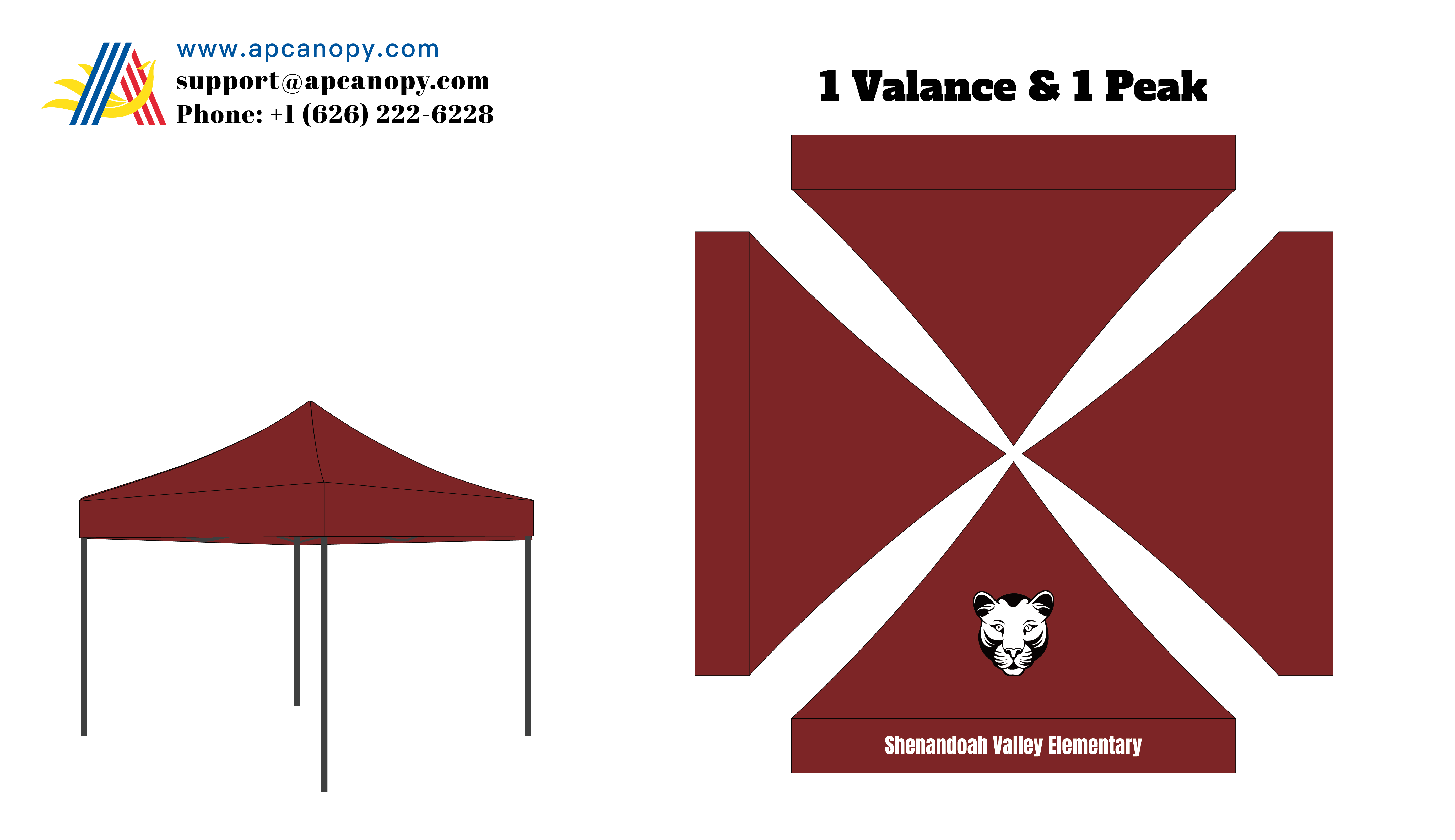 American Phoenix Pay Difference for Custom Canopy Tent
