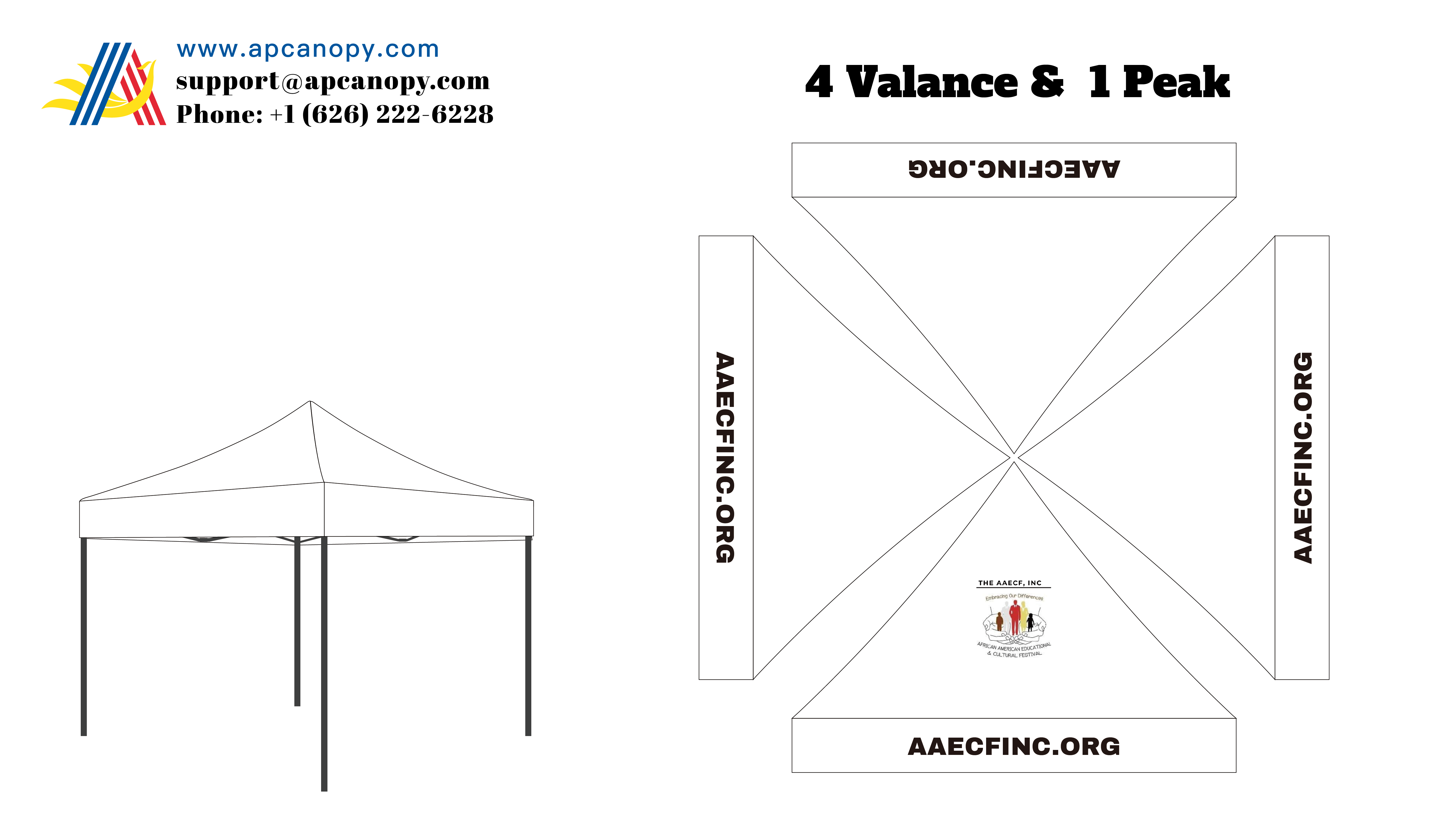 American Phoenix Pay Difference for Custom Canopy valence