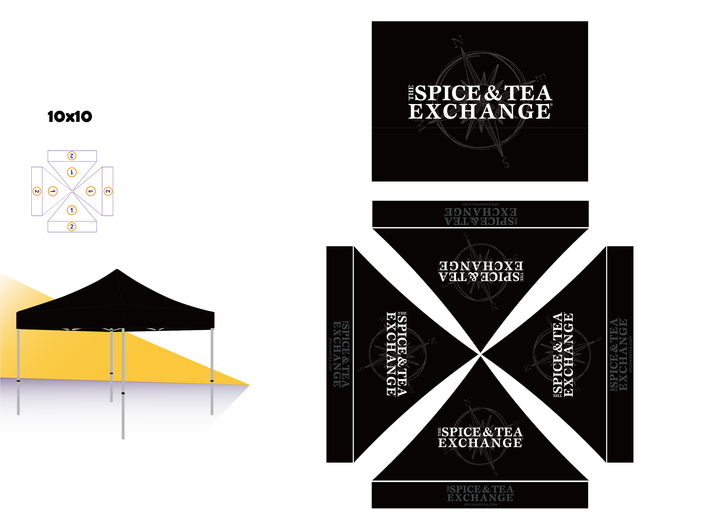 American Phoenix 10x10 Custom Canopy Tent with Backwall (for Rachel Mugford)