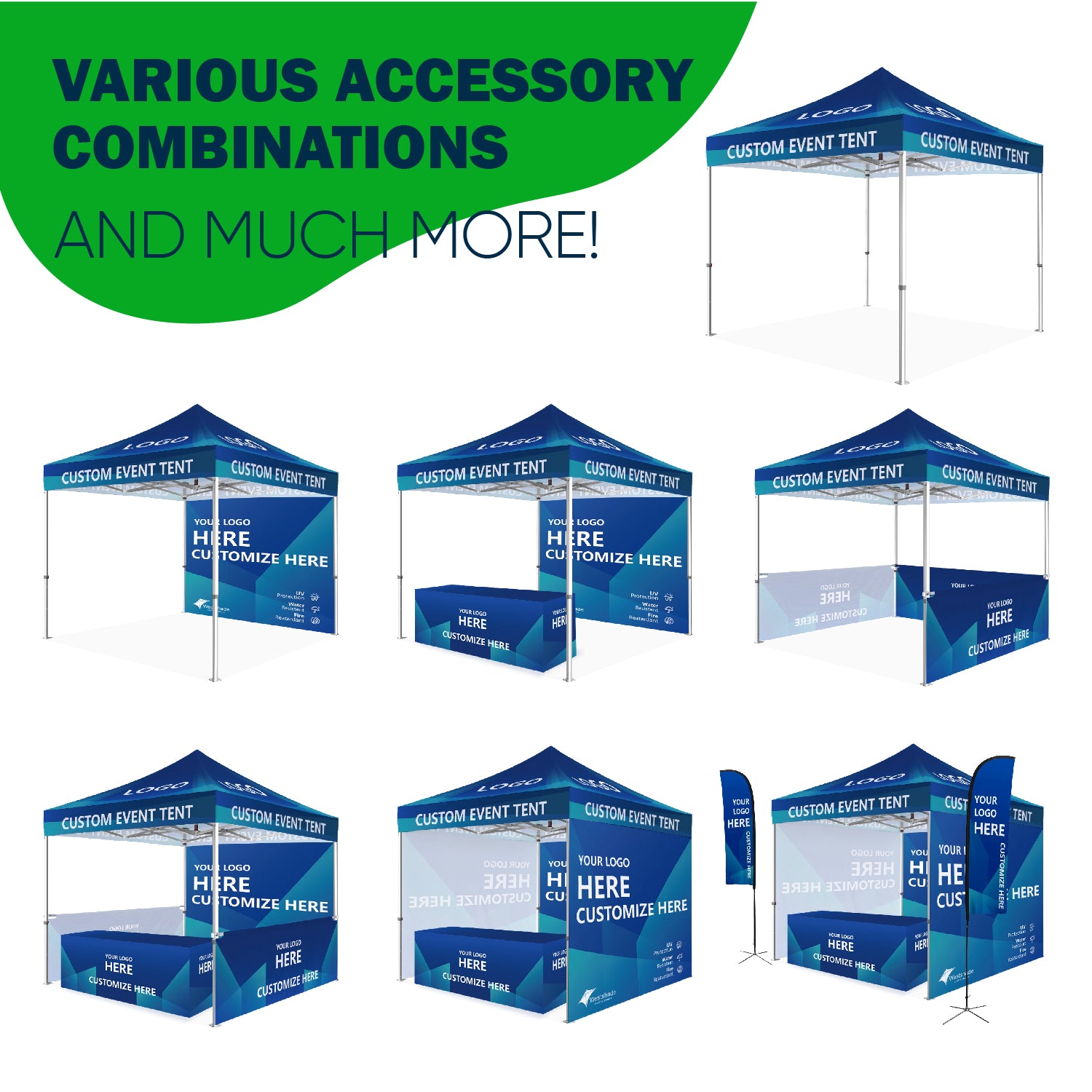 American Phoenix 10 x 15 Custom Canopy with Your Logo Graphics