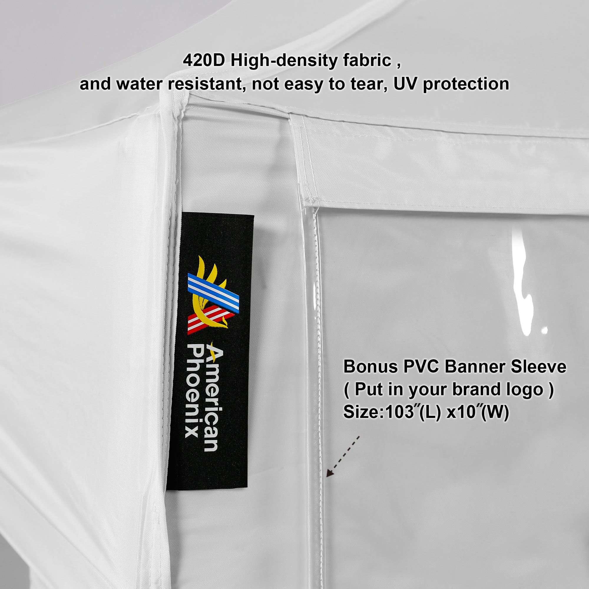 American Phoenix 10x10 Commercial Canopy Tent with Walls (White) - American Phoenix