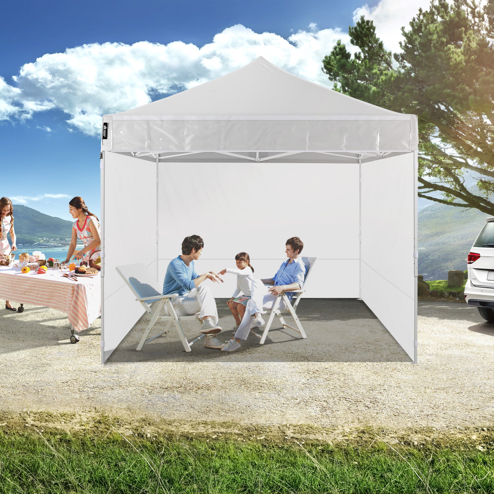 American Phoenix 10x10 Commercial Canopy Tent with Walls (White) - American Phoenix