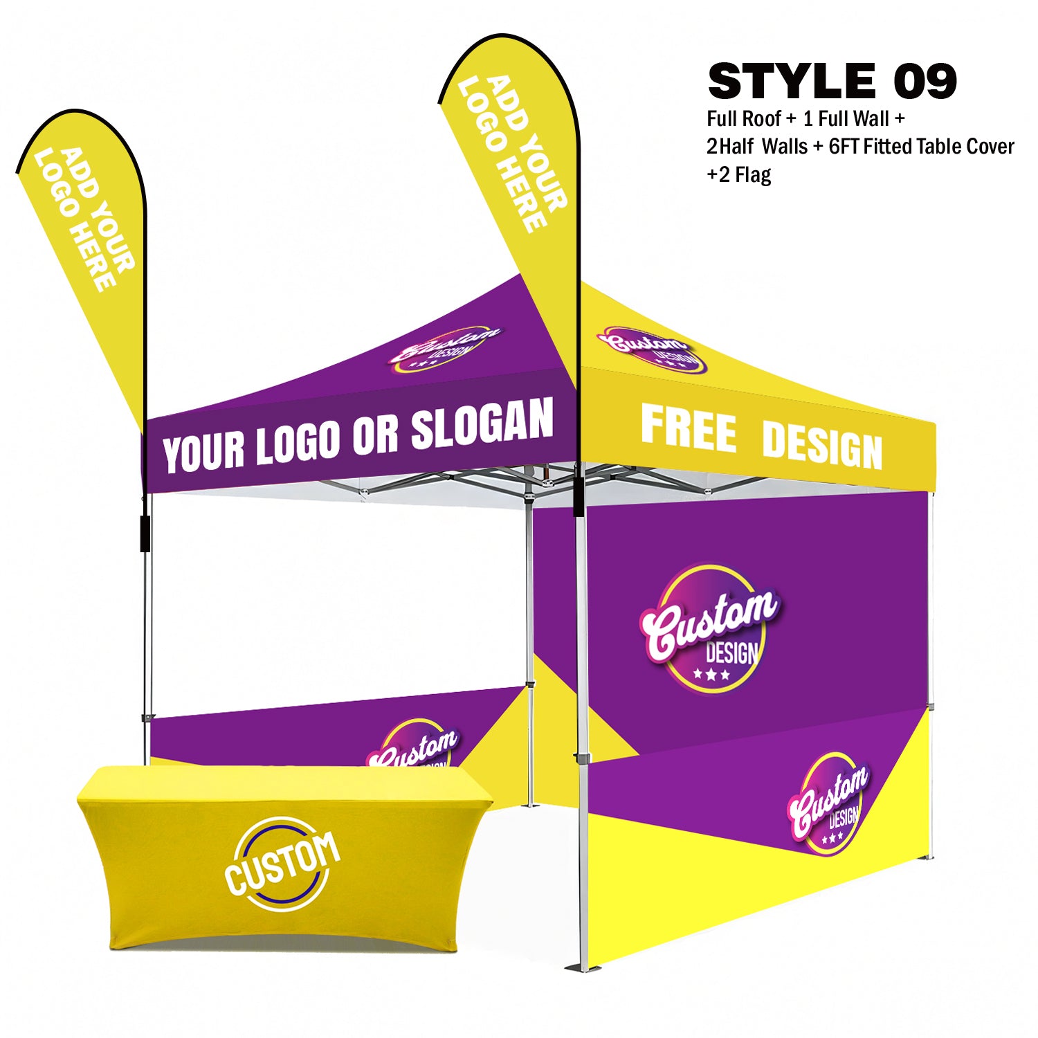 American Phoenix 10 x 10 Custom Canopy with Your Logo Graphics