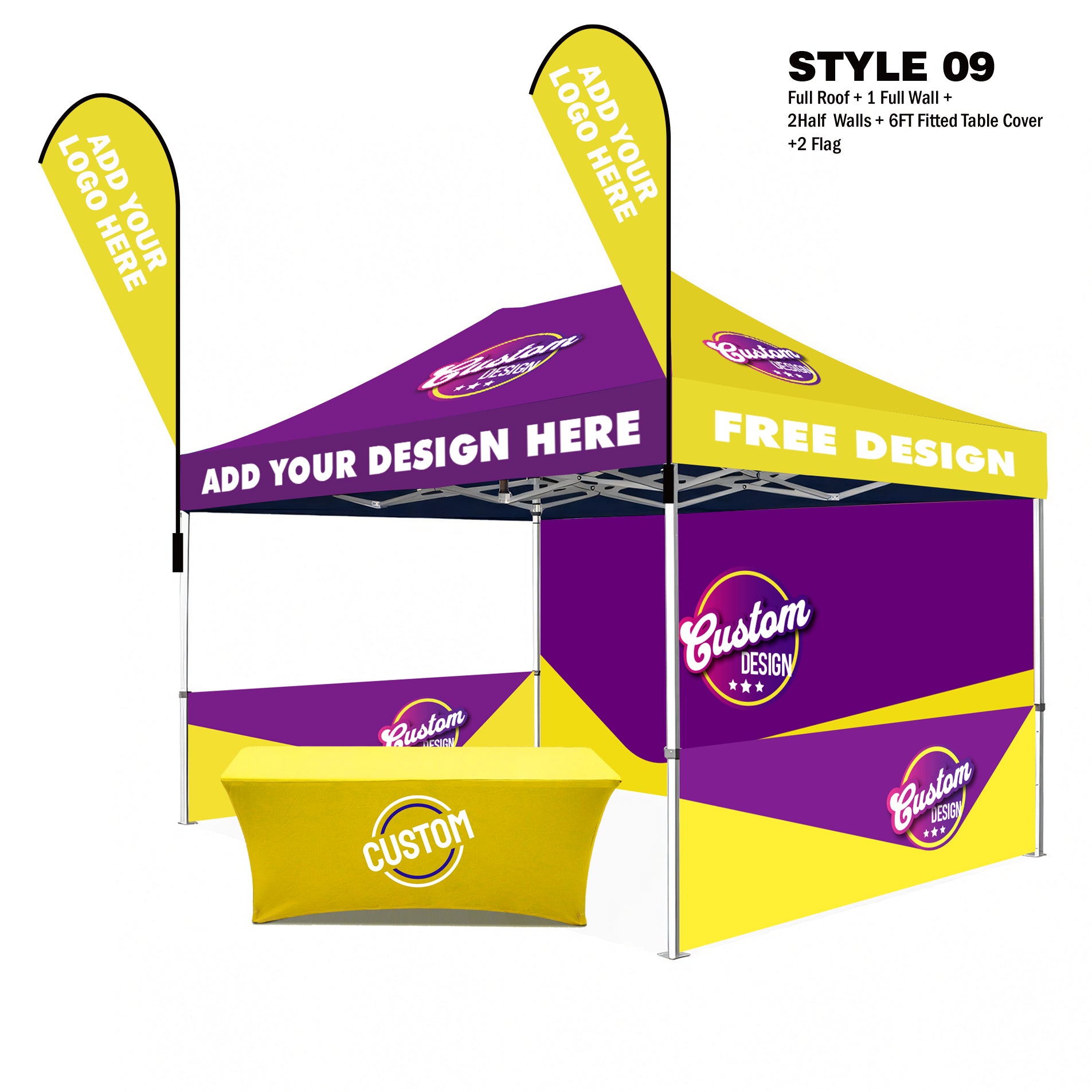 American Phoenix 10 x 15 Custom Canopy with Your Logo Graphics