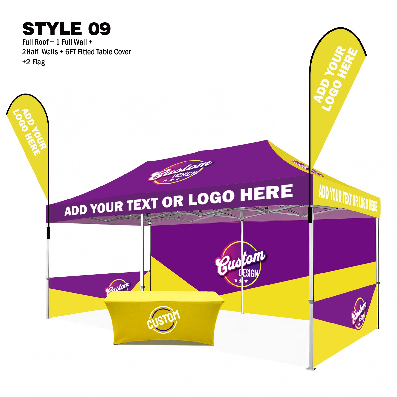 American Phoenix 10 x 20 Custom Canopy with Your Logo Graphics