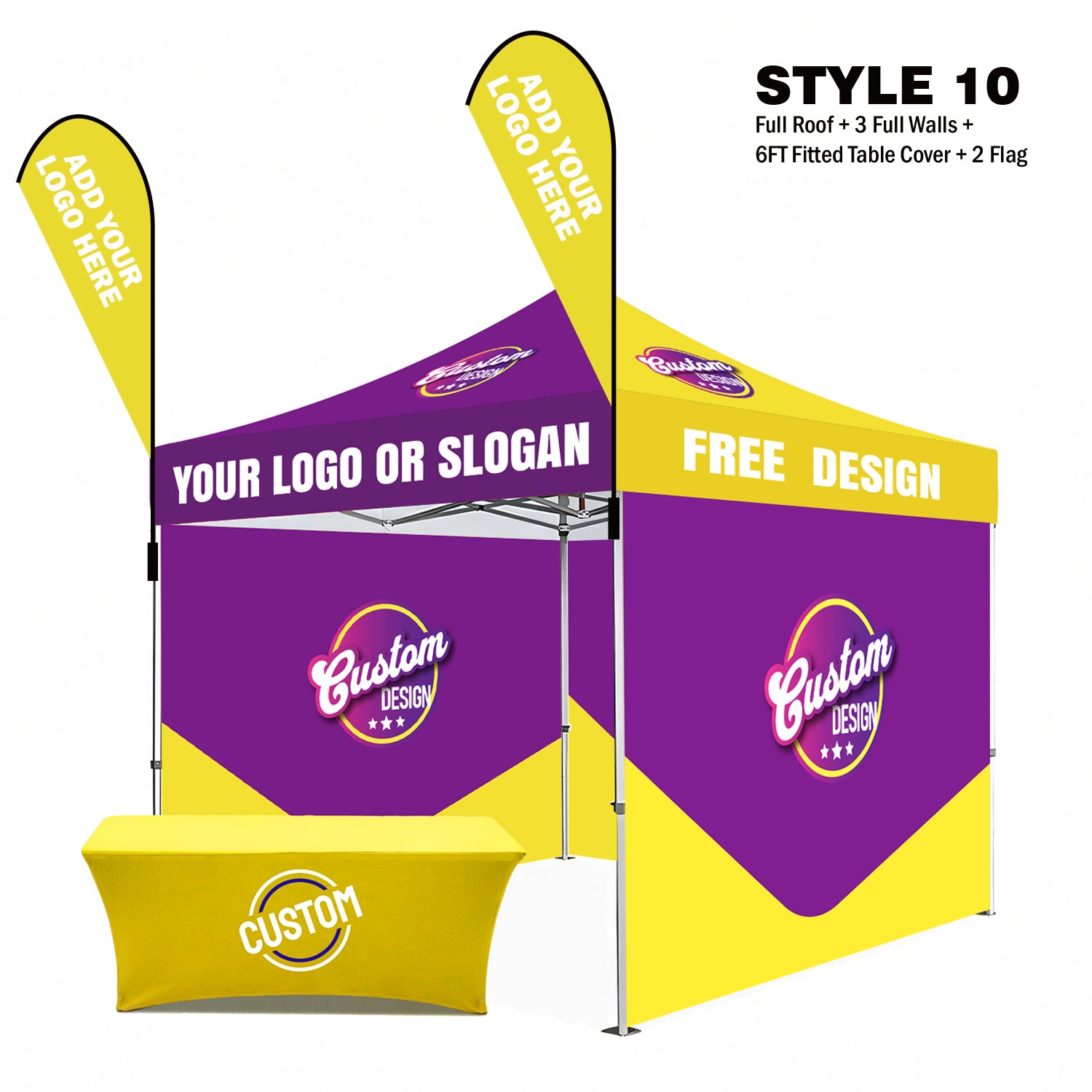 American Phoenix 10 x 10 Custom Canopy with Your Logo Graphics