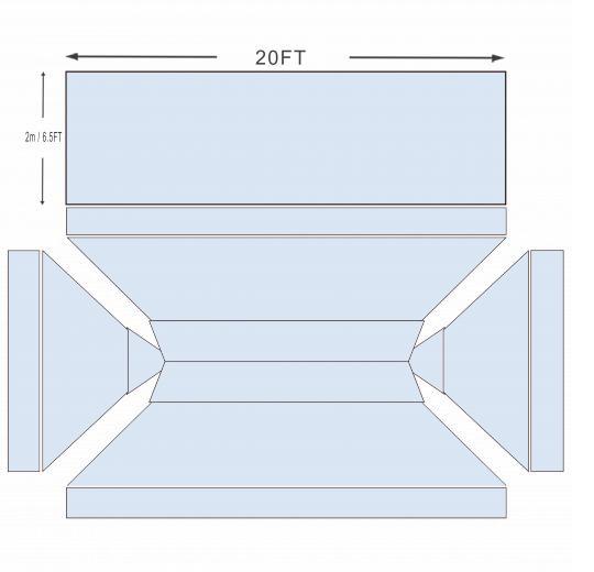 American Phoenix 10 x 20 Custom Canopy with Backdrop