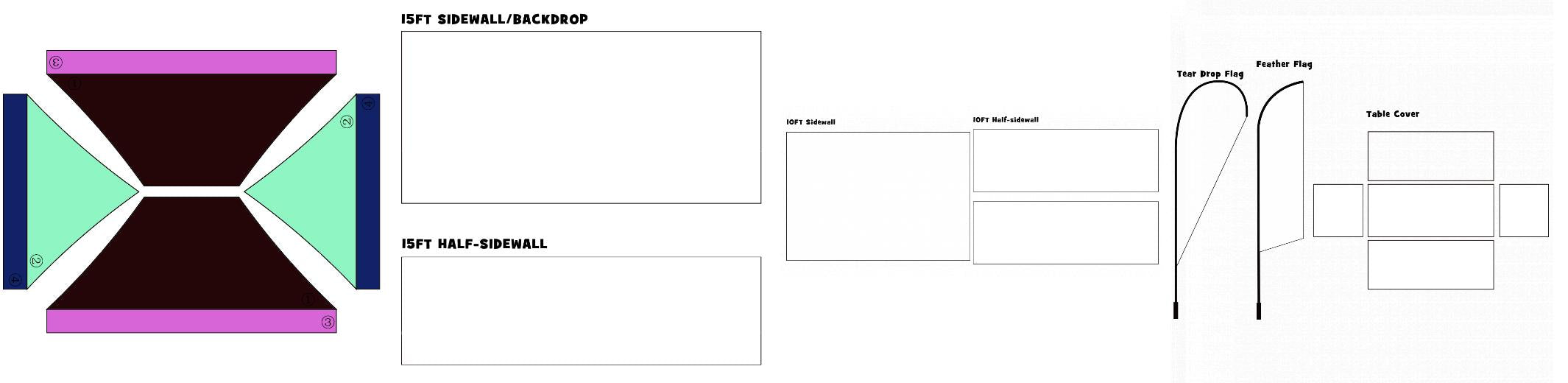 American Phoenix 10 x 15 Custom Canopy with Your Logo Graphics