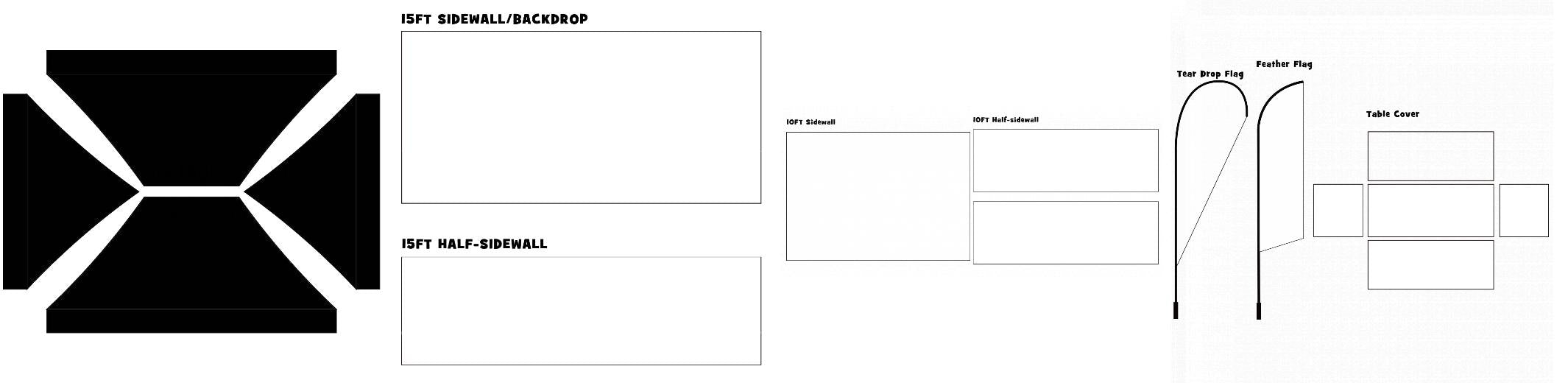 American Phoenix 10 x 15 Custom Canopy with Your Logo Graphics