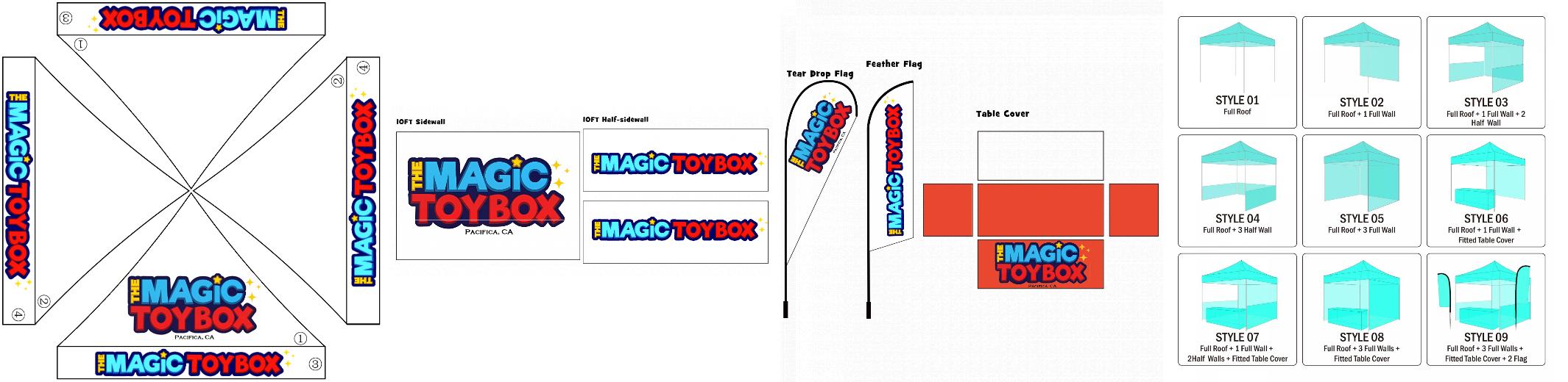 American Phoenix 10 x 10 Custom Canopy with Your Logo Graphics