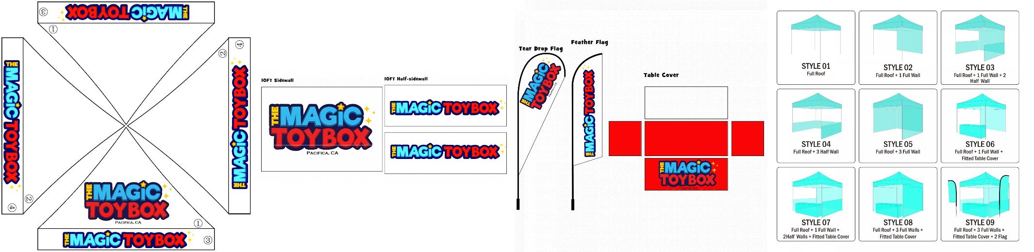American Phoenix 10 x 10 Custom Canopy with Your Logo Graphics