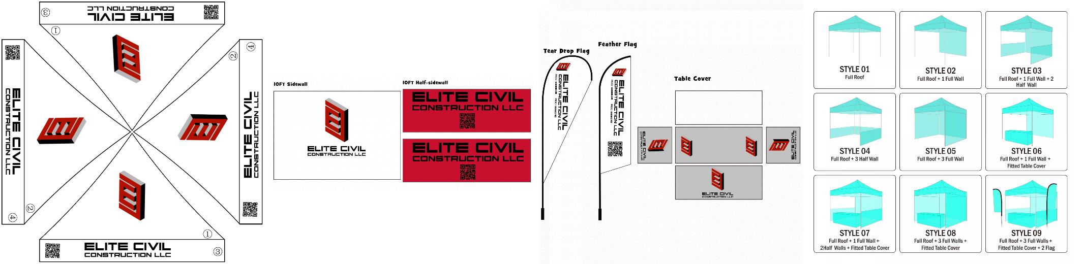 American Phoenix 10 x 10 Custom Canopy with Your Logo Graphics