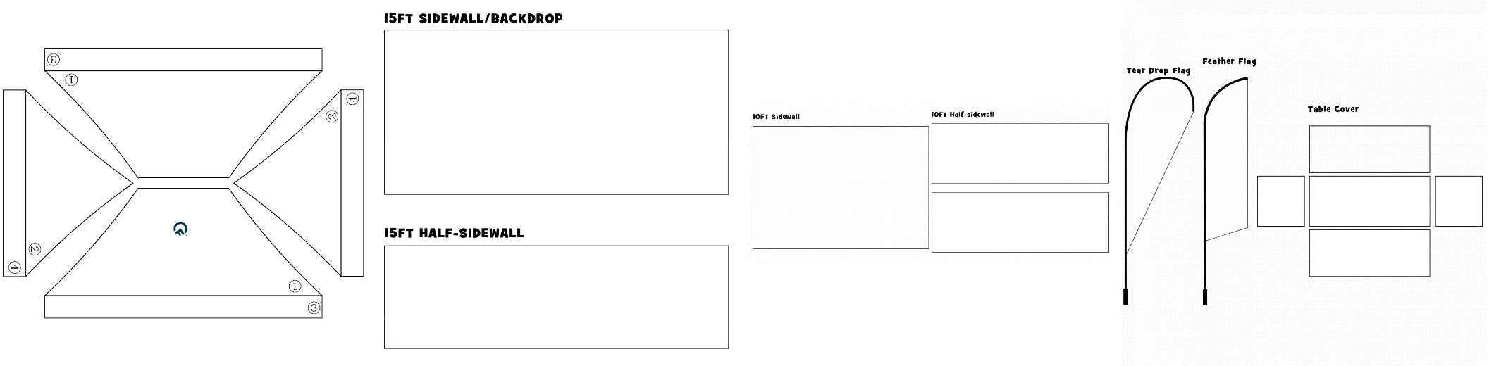 American Phoenix 10 x 15 Custom Canopy with Your Logo Graphics